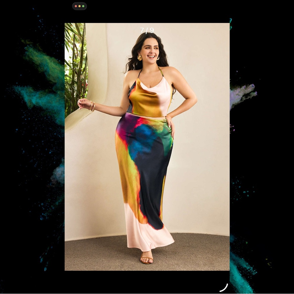 MICAS - Ombre Halter Crop Top - Picture 3 of 4